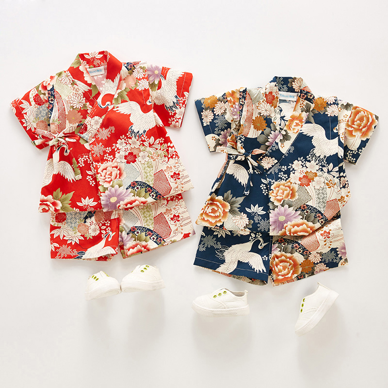 Kimono Yukata Cotton - Летняя детская одежда юката для девочек