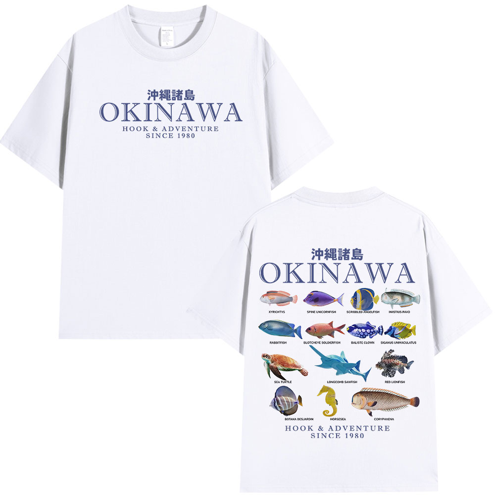 Japanese Women Lifestyle - Футболка Okinawa Ocean Fish Sea Life