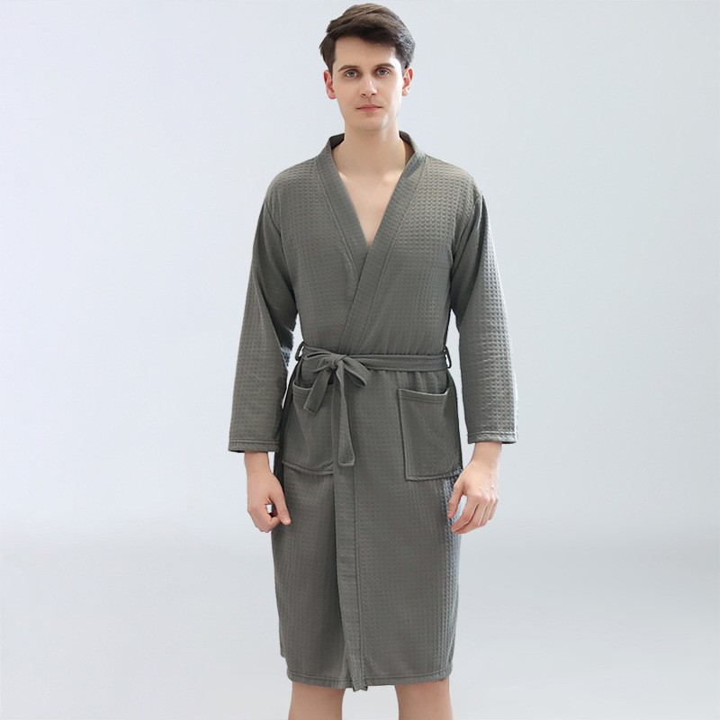 Kimono Yukata Cotton - Мужские вафельные халаты для сауны, тонкие,