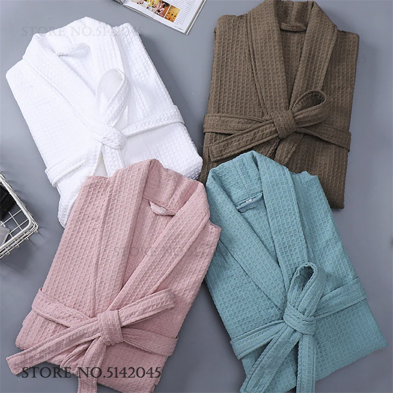 Kimono Yukata Cotton - Новый хлопковый вафельный халат-кимоно для пар,