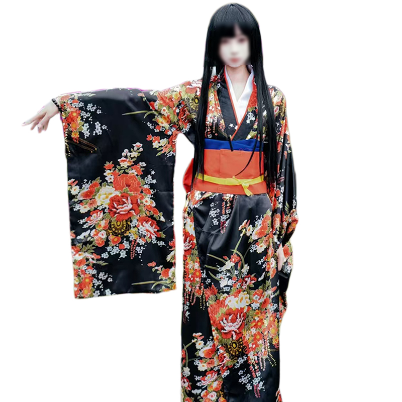 Аниме Jigoku Shoujo Косплей En – обзор и цена Kimono Yukata Cotton