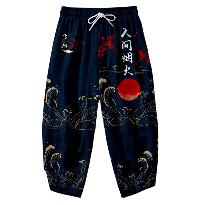 Брюки-кимоно «Великая волна Ка – обзор и цена Kimono Yukata Cotton